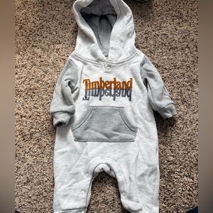 Timberland Light Gray Baby Onesie 0-3 Months